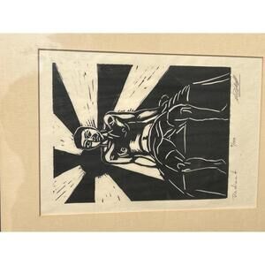 Radiant (9/100) — Original Woodcut Print by Frans Masereel